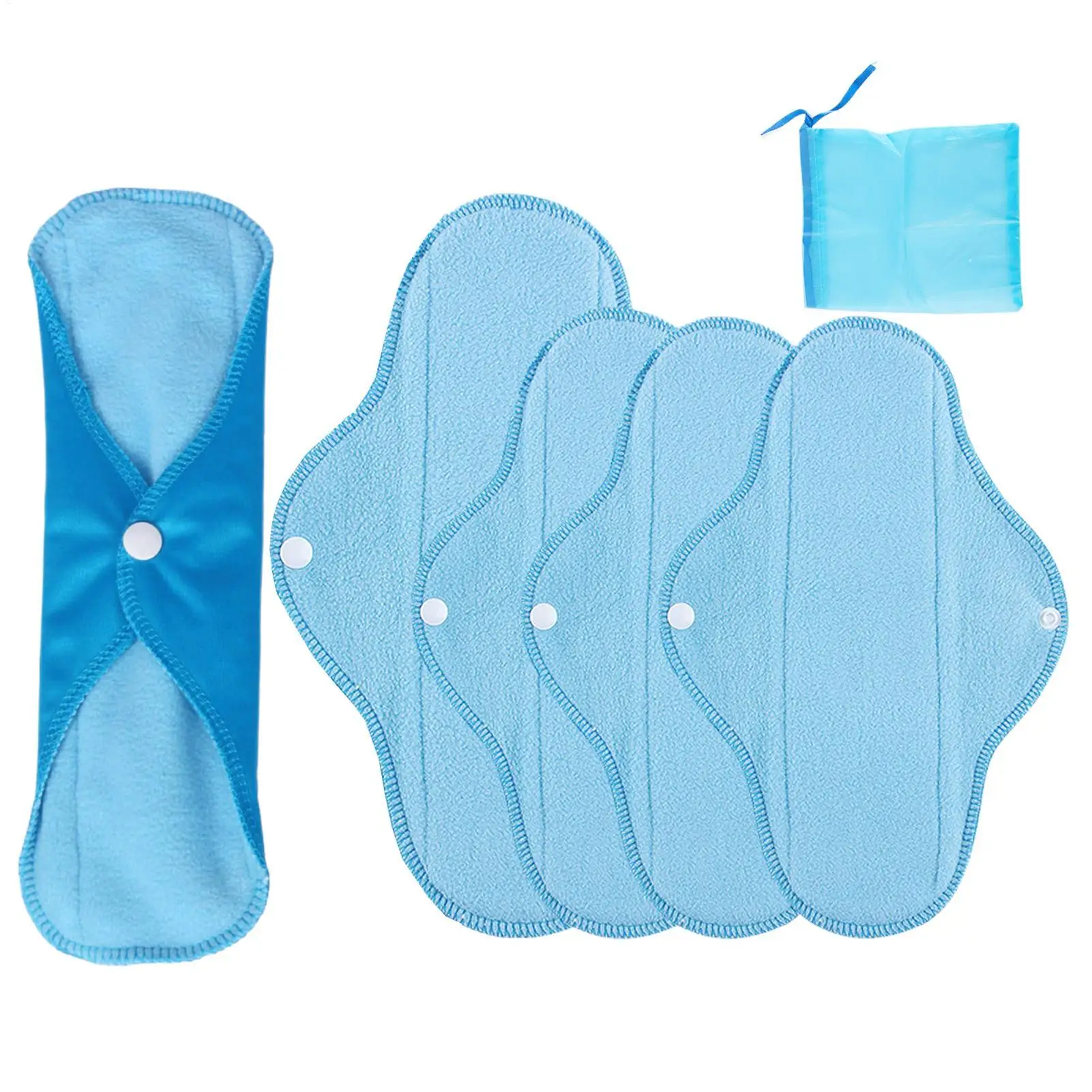 5Pcs Washable Panty Liner Reusable Sanitary Towels Women's Menstrual Super-absorbent Cotton Pads Lady Care Panty Liner