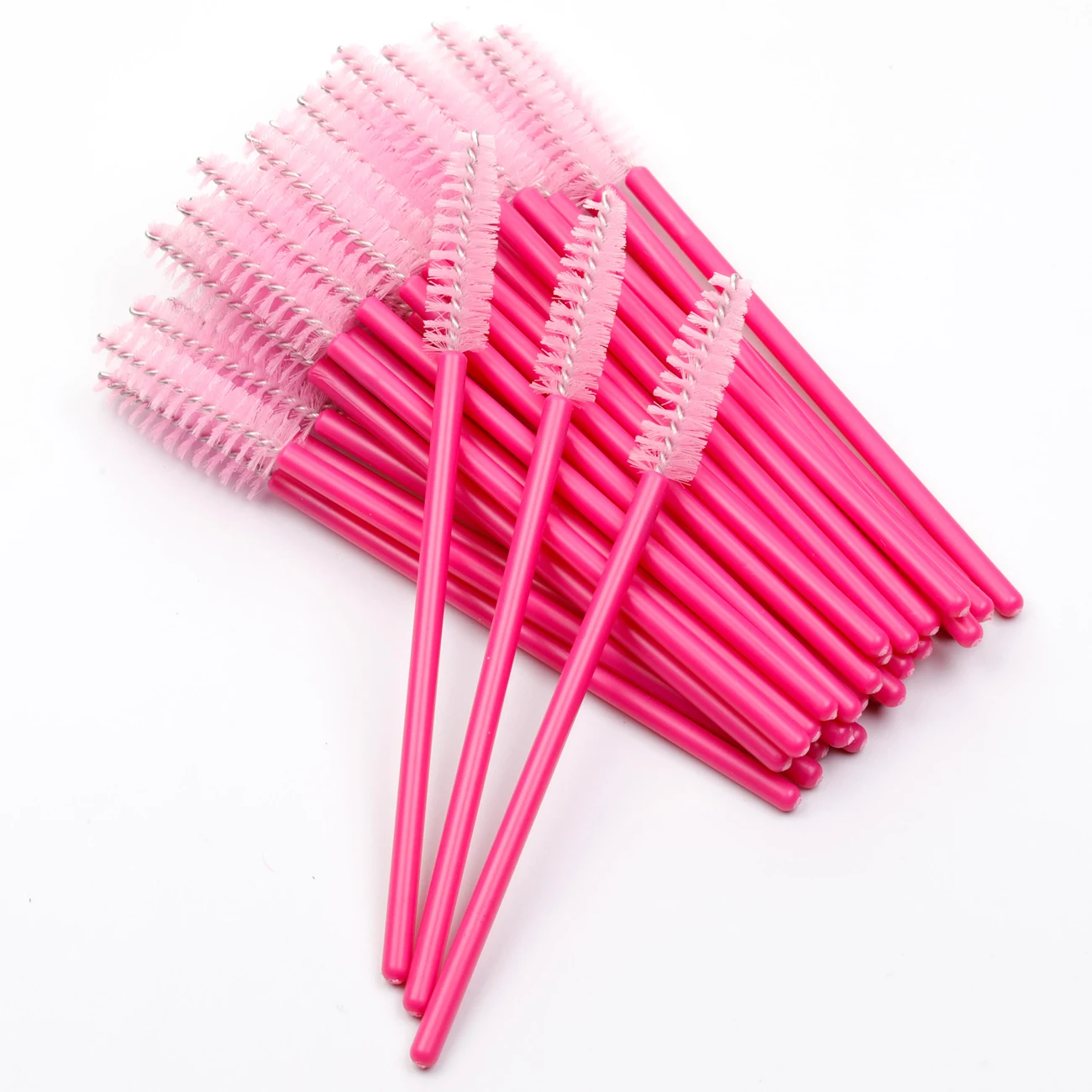 Disposable Lash Custom Logo Wands Micro Brush Eyelash Glitter Applicator Pink Mascara Wand for Eyelash Extension Applicator