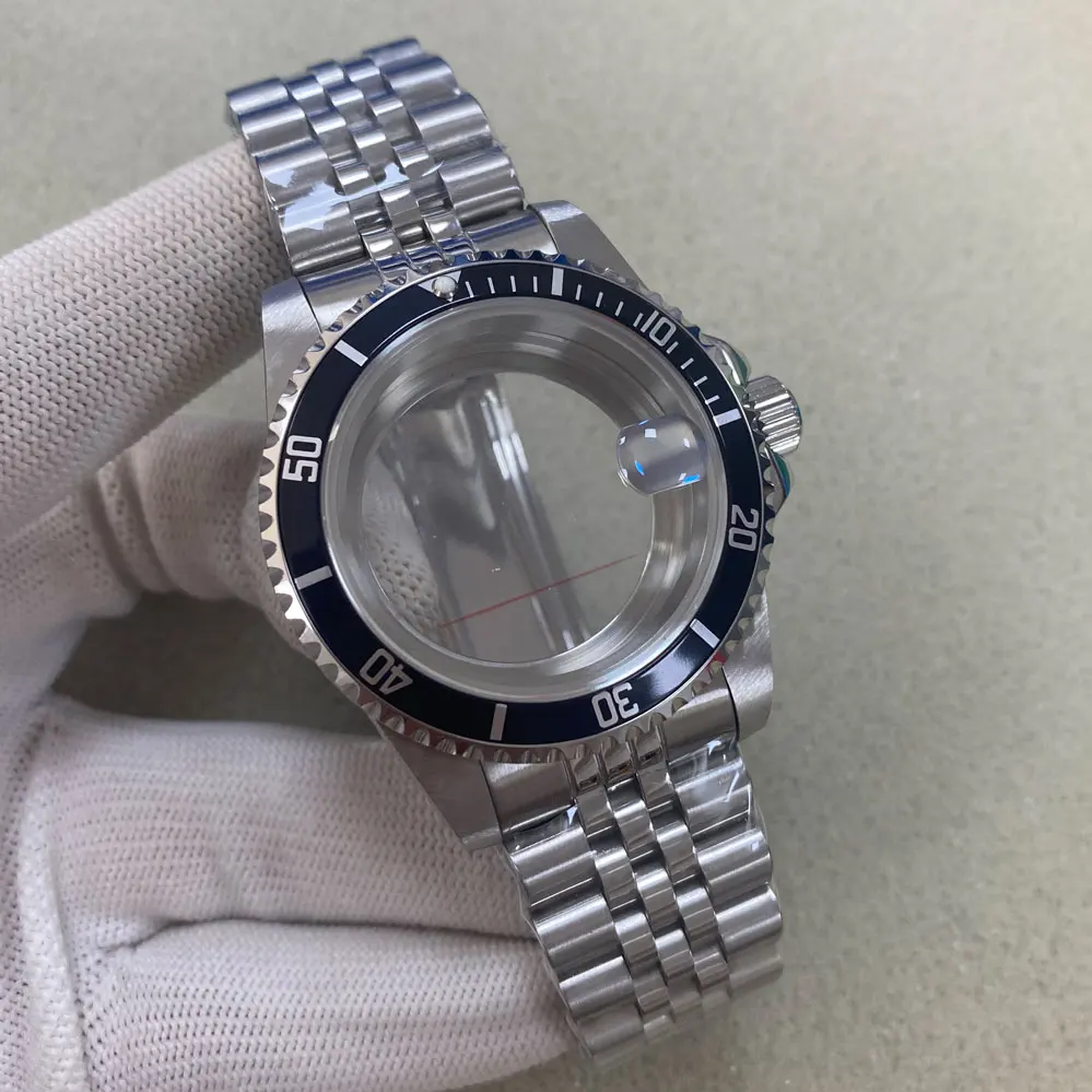 

S-Watch 120 tooth 39.5mm one-way rotary vintage refined steel case magnifying sapphire glass with NH35 movement nh35 nh36 dial
