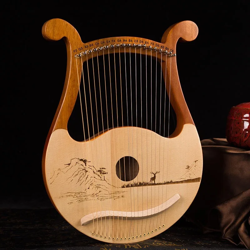 19-String Lyal Beginner Harp, Portable 19-tone, Small Harp 19-stringed Instrument