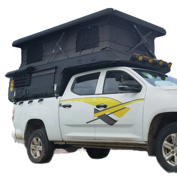 Camping Outdoors Multi-functional Automatic Pickup Truck RV with a Pickup Truck Roof Tent Truck Pickup Rooftop Tents