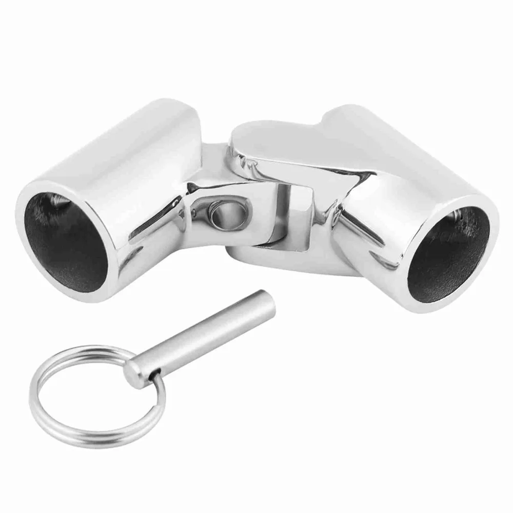 

316 Stainless Steel Folding Swivel Connector 22mm/25mm Boat Rail Tube Pipe Fittings Folding Swivel Coupling Boat Hardware