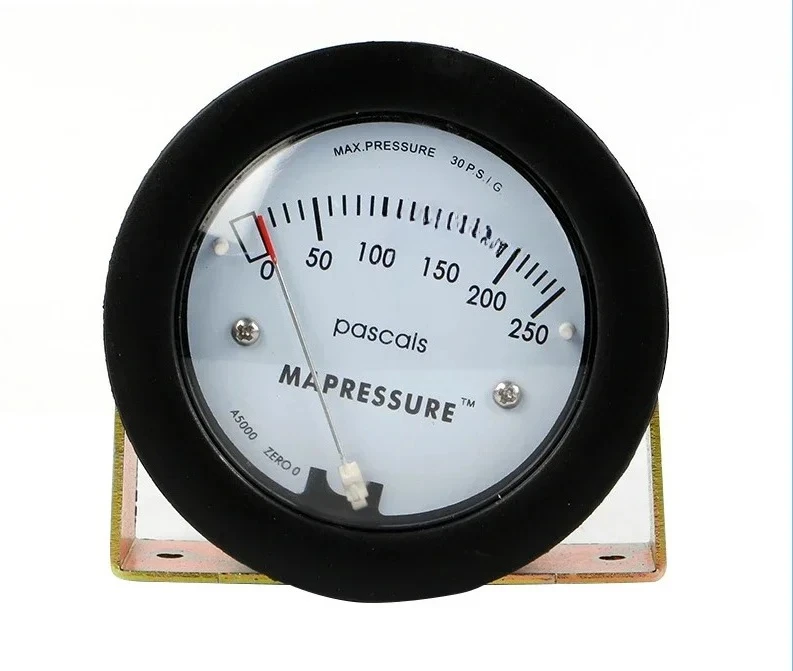 

Air Differential Pressure Meter TE5000 0-250Pa Mini Size Easy to Mounting Pointer -68 ~ 103KPa Air Differential Pressure Gauge