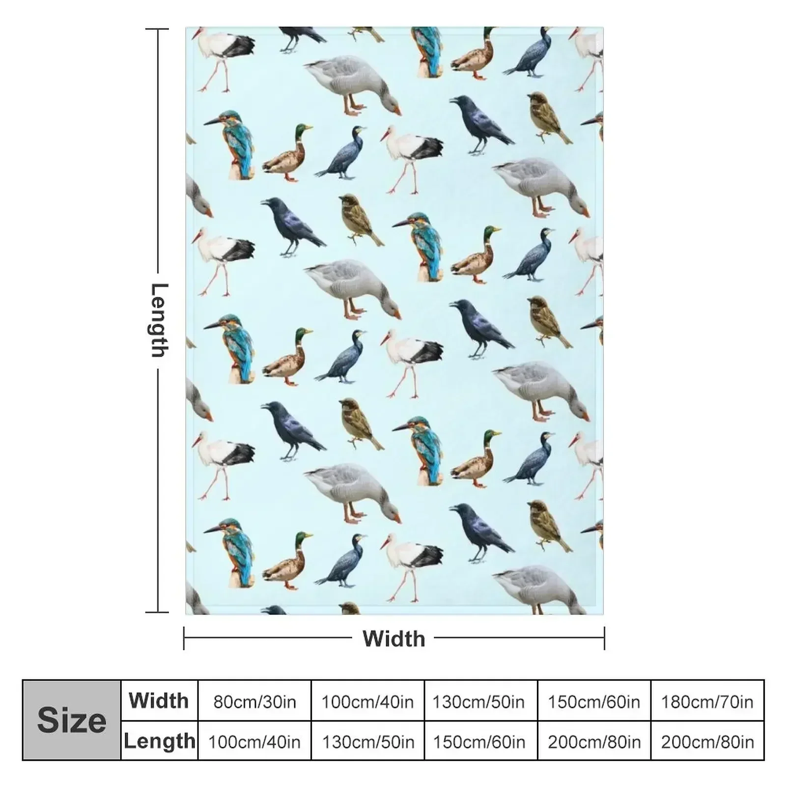 Bird collection Throw Blanket Soft Big Winter beds christmas decoration Luxury Blankets
