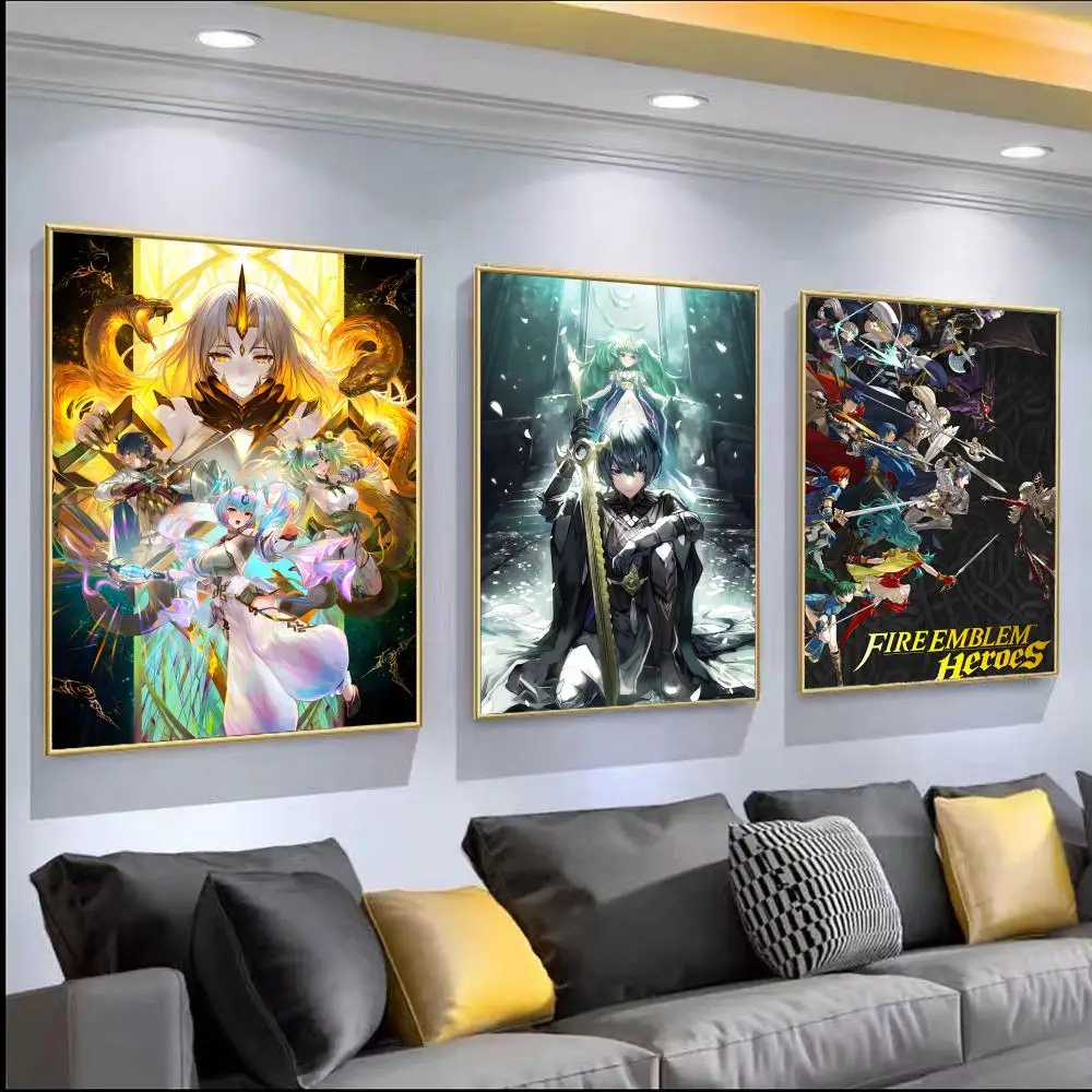 Fire Emblem Poster HD PVC Self Adhesive Wall Art - Waterproof Reusable For Home Office Cafe