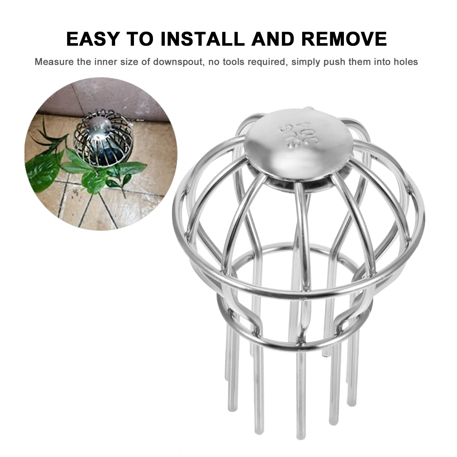 Strainer Grille Rooftop Sink Filtering Cover Tool Leaves Drainer Silver Draining Mesh Stainless Steel