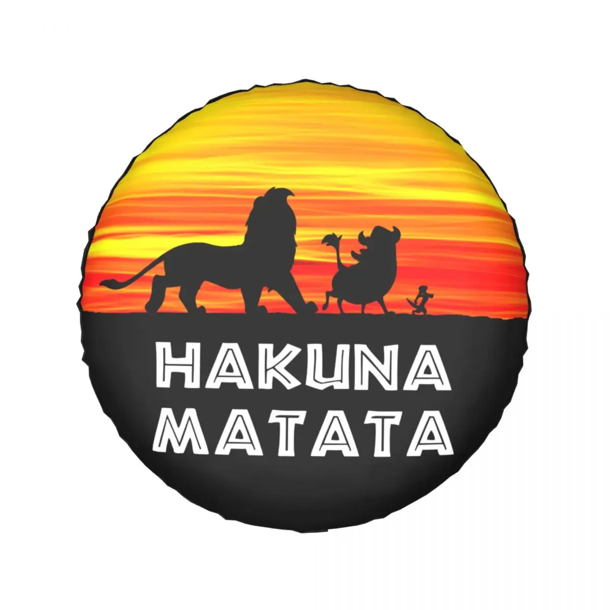 Custom Hakuna Matata Spare Tire Cover for Jeep Mitsubishi Pajero Funny Timon Pumba Car Wheel Protectors 14\