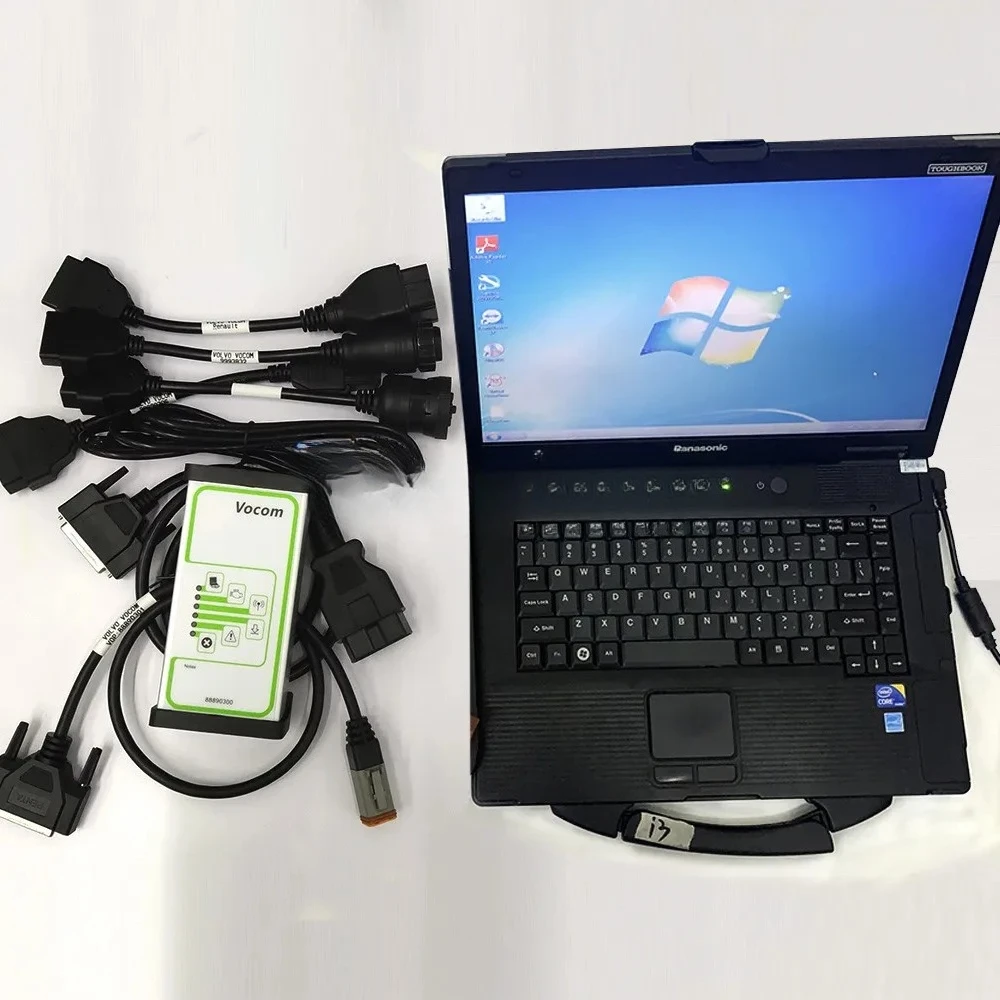 

For Volvo VOCOM 88890300 2.8 Tech Tool Construction Excavator Truck For Renault/UD/Mack For Volvo Diagnostic Tool+CF52 Laptop