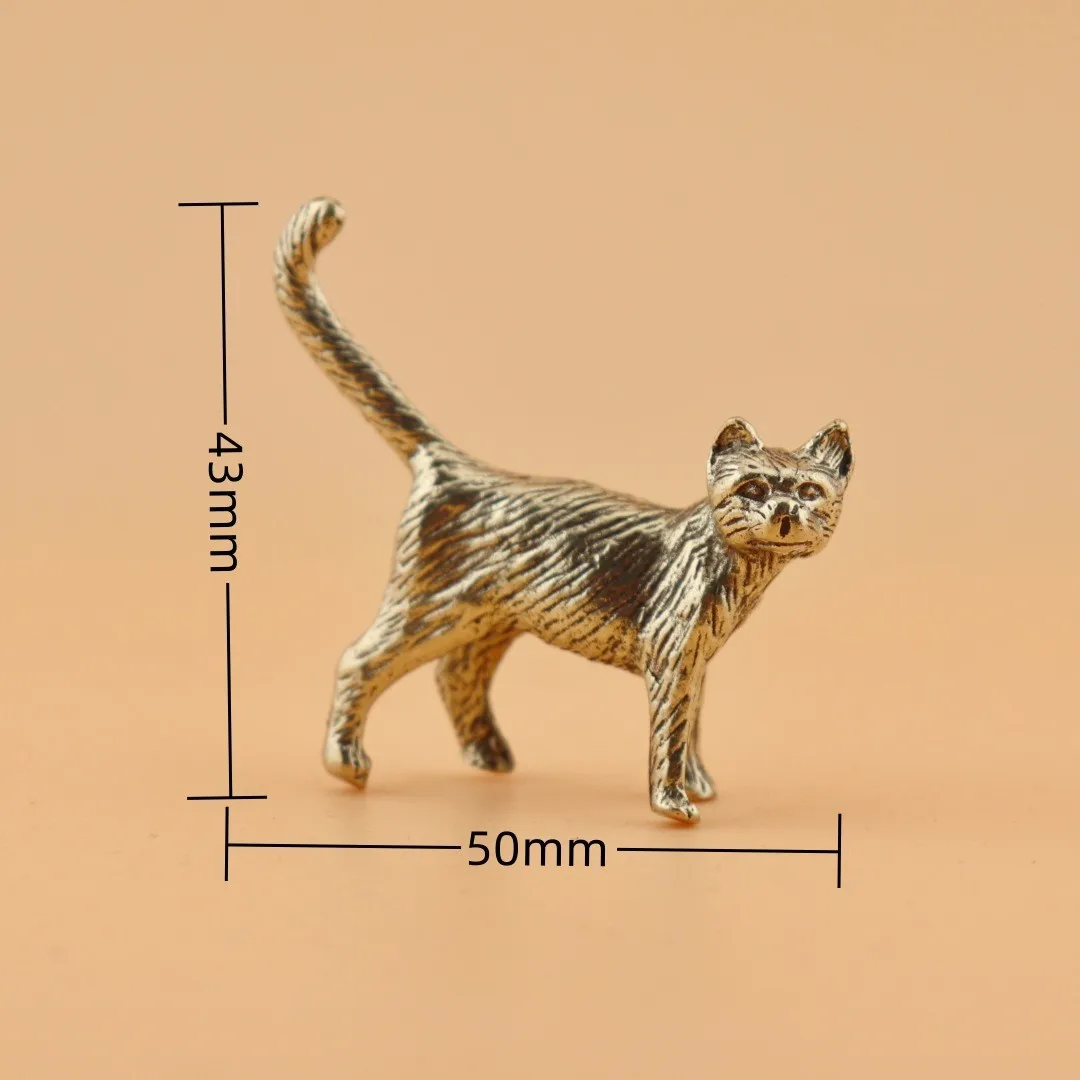 Brass Cat Couple Cat Leopard Anime Cat Retro Home Office Casual Decor Desk Crafts Small Accessories