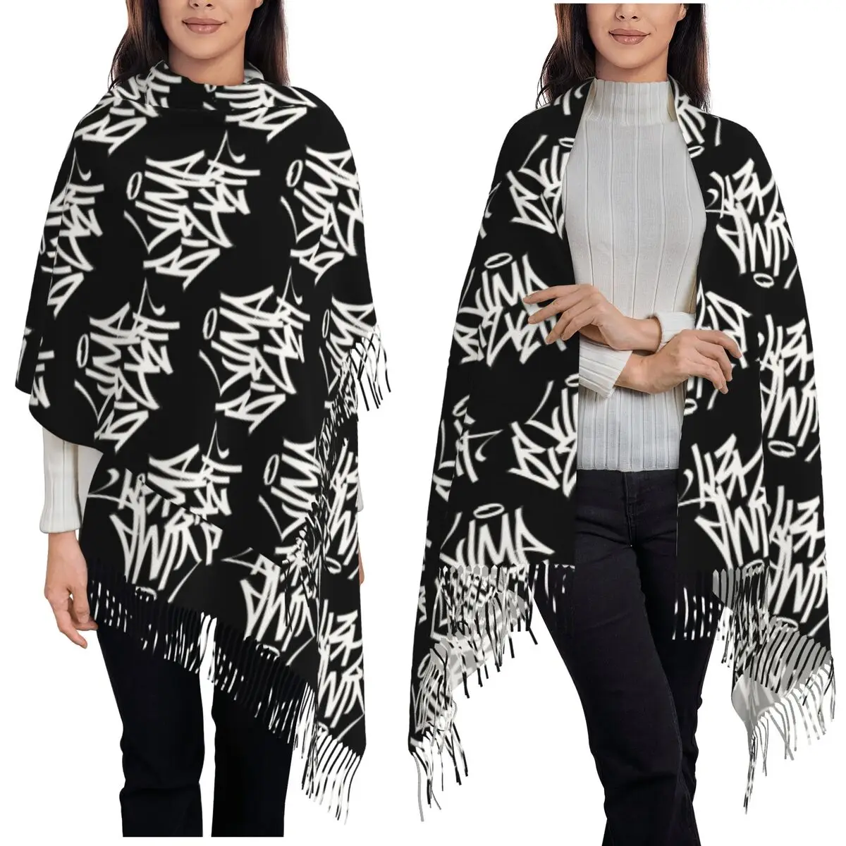 Limp Bizkit Scarf Tassel Scarves Women Soft Warm Shawls and Wraps Long Fall Winter Shawl Wrap