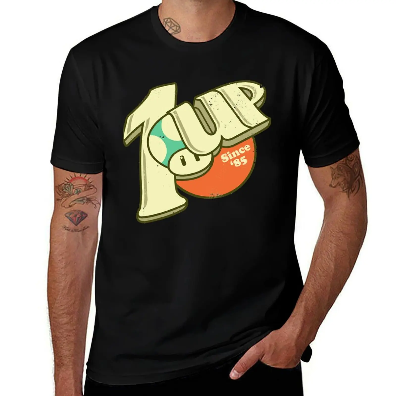 

1up Essential T-Shirt summer clothes plus sizes black t shirts for men