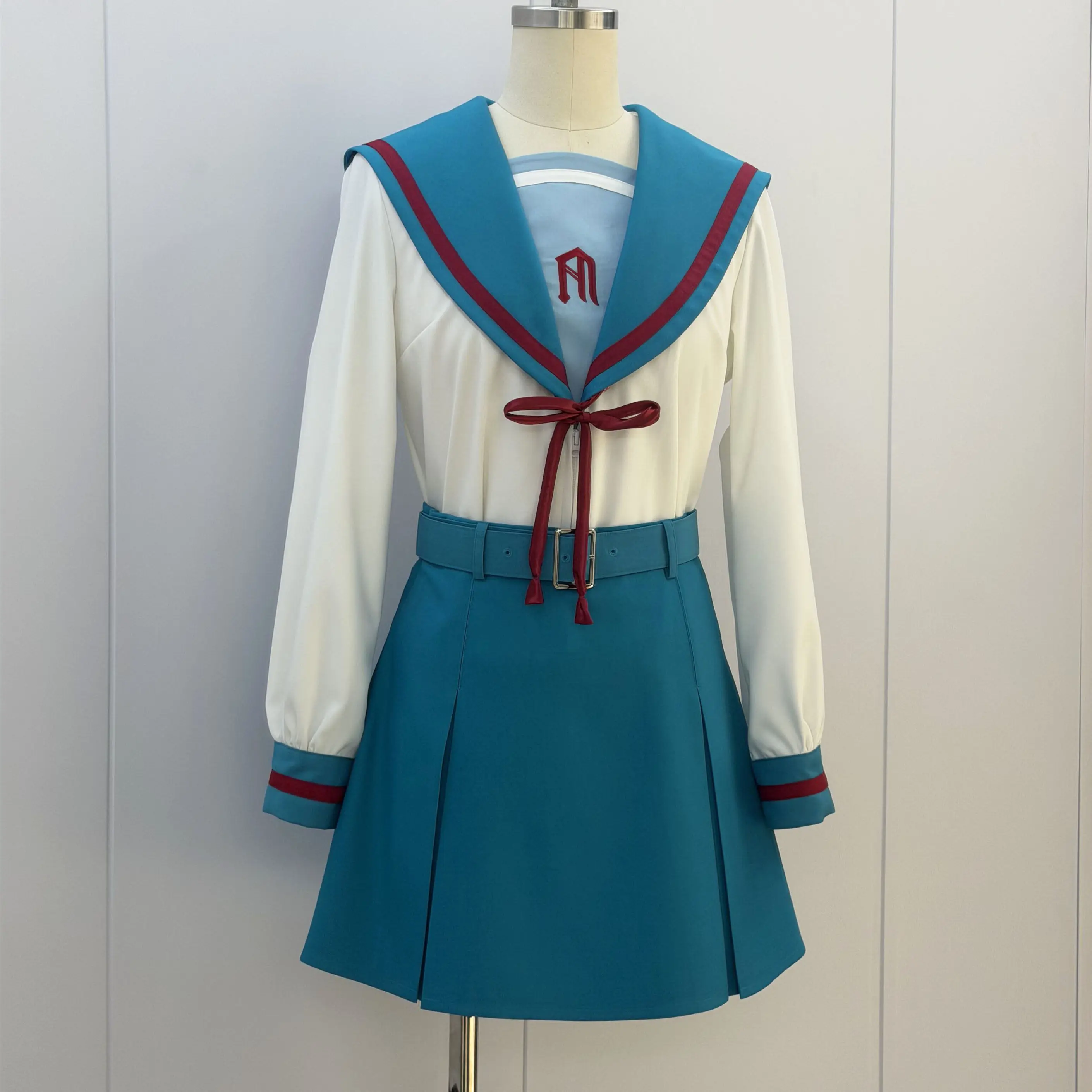 Disfraz de Anime The Melancholy of Haruhi Suzumiya, Falda JK, Uniforme Escolar, Halloween, Navidad