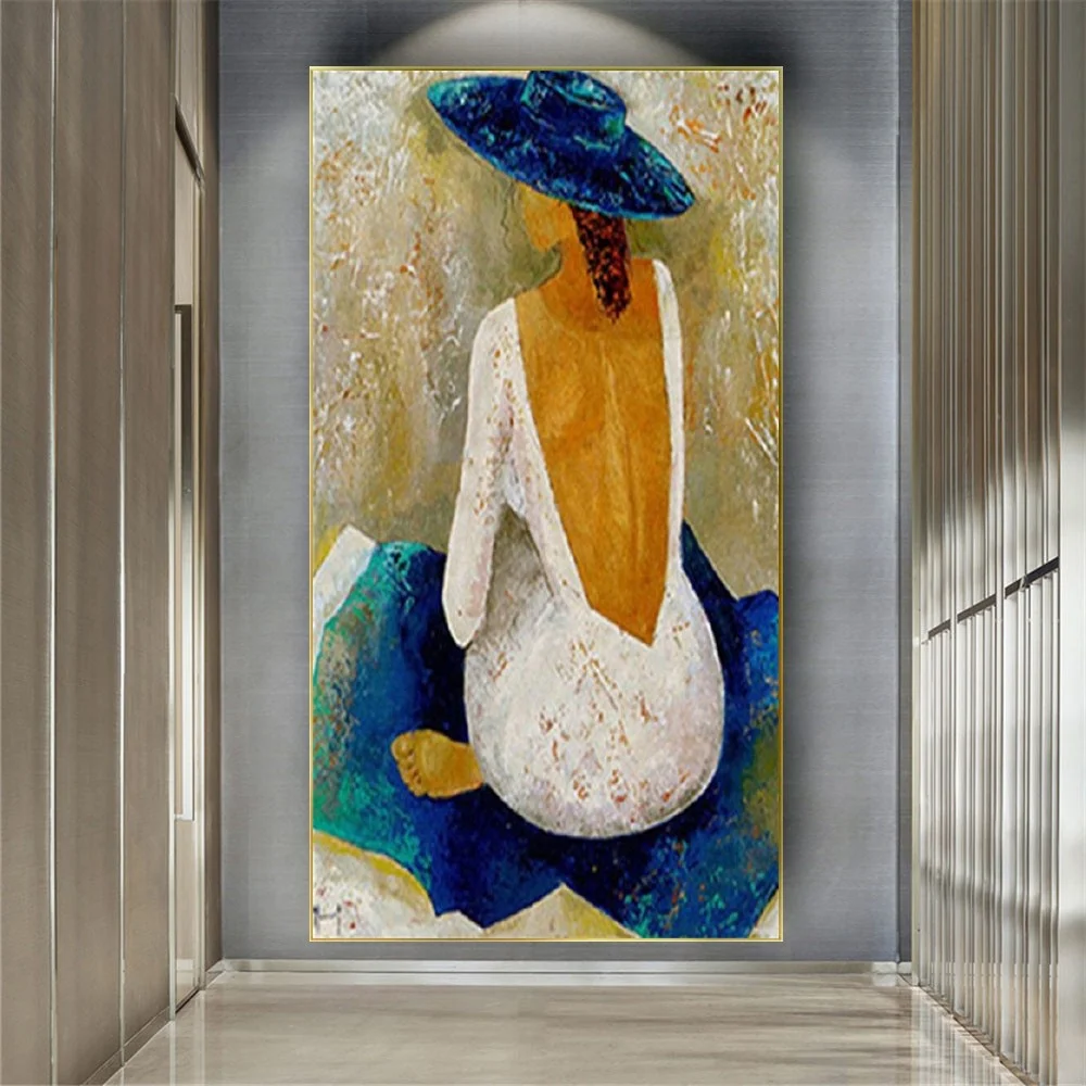 Abstract Nude Wall Art Picture 100% Hand-Painted Sexy Lady Oil Paintings On Canvas Poste Exhibits For Hotel Living Room Decor