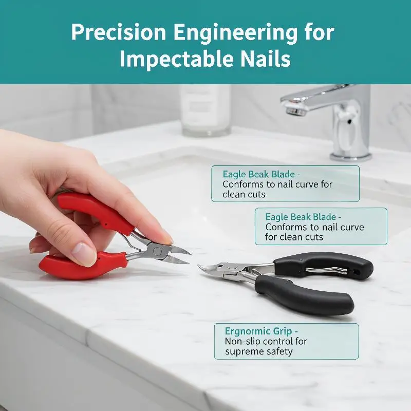 Toenail Cuticle Nipper Edge Cutter Professional Manicure Pedicure Scissor Plier Nail Art Grooming Tool