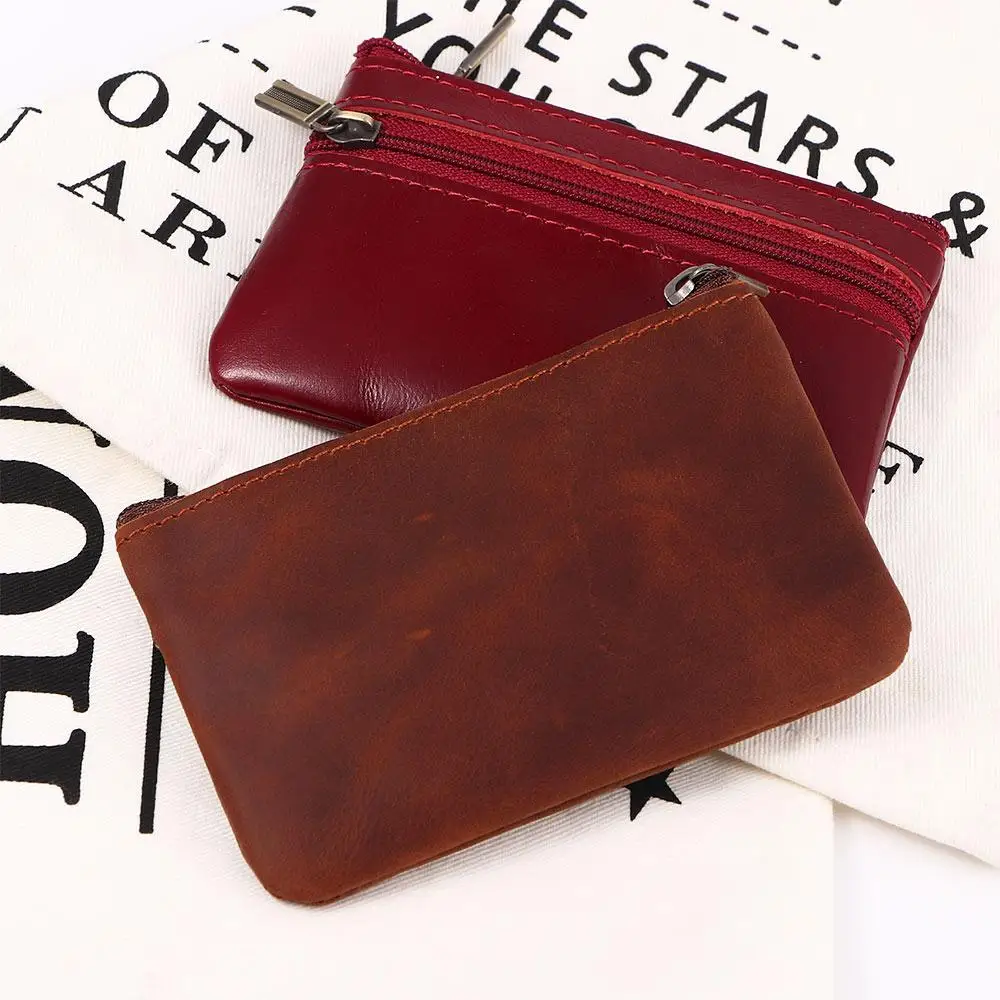 

Retro Women Money Bag Storage Bag Crazy Horse Leather Pocket Clutch Bag Wallet Coin Purse Zero Purse