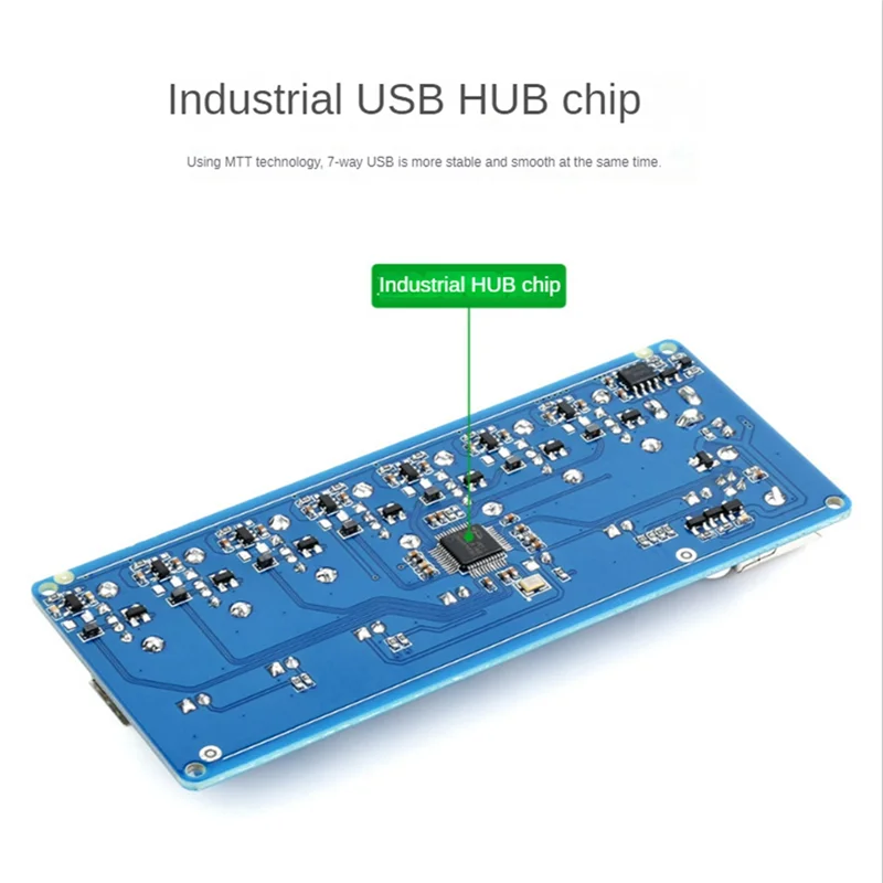 

Industrial Grade 7-Port USB HUB USB2.0 Multi Interface HUB Docking Station Converter Expansion Adapter