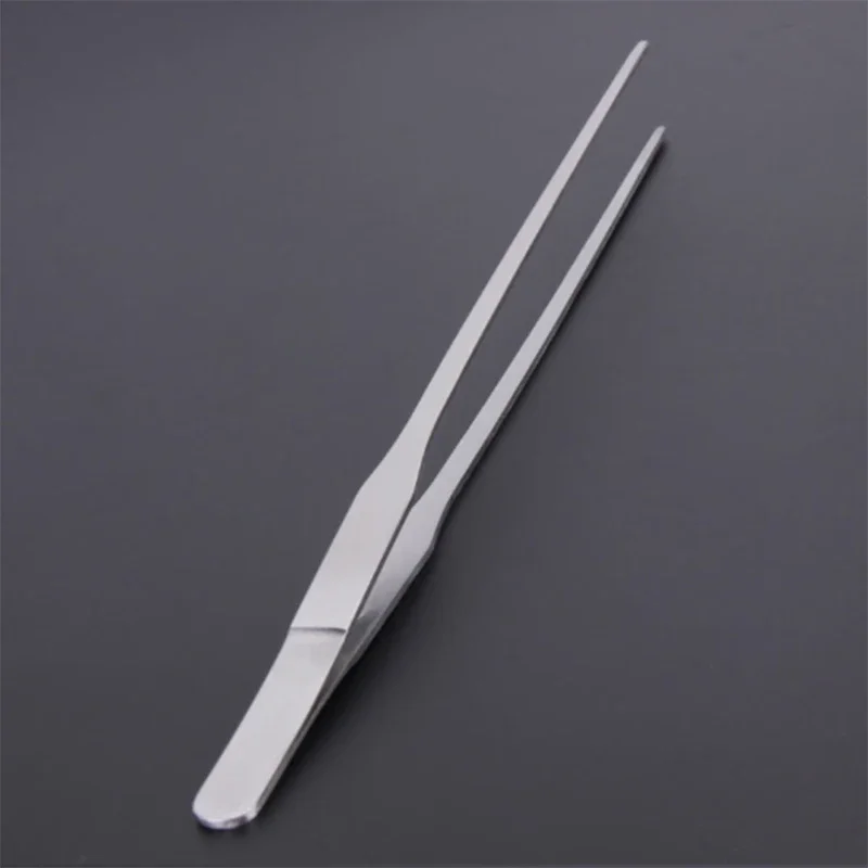 Long 48cm Stainless Steel Curved Aquarium Tweezers Aquarium Plants Tweezer Straight Fish Tank Cleaner Aquarium Accessories