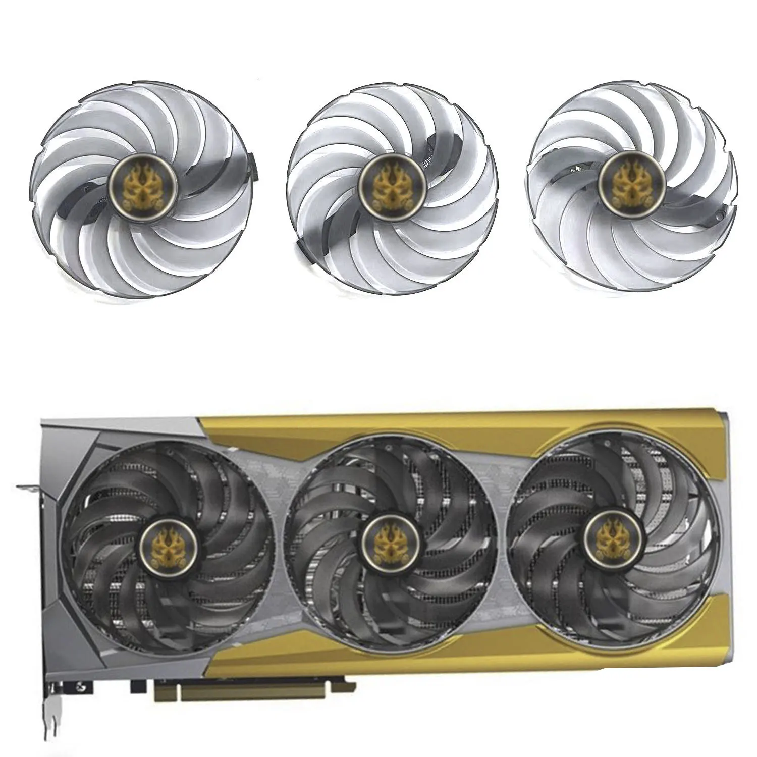 Ventilador GPU para tarjeta gráfica Sapphire Toxic Radeon AMD RX 6900 XT, 95MM, 6 pines, FDC10U12D9-C, DC 12V, 0.45A, RX 6900 XT, GDDR6