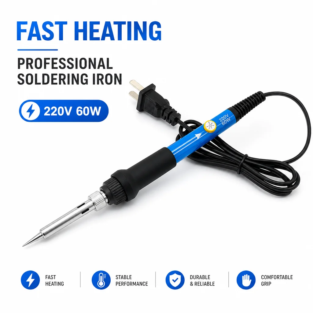 Diy Electronics Flux - Kit Saldatore a Temperatura Regolabile 60W,