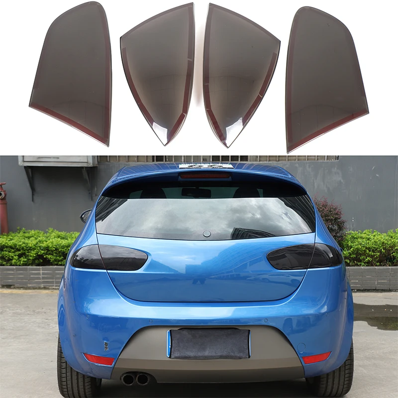 For Seat leon 2008 2009 2010 2011 2012 taillight black shell rear taillight protective cover Decorative accessories ABS