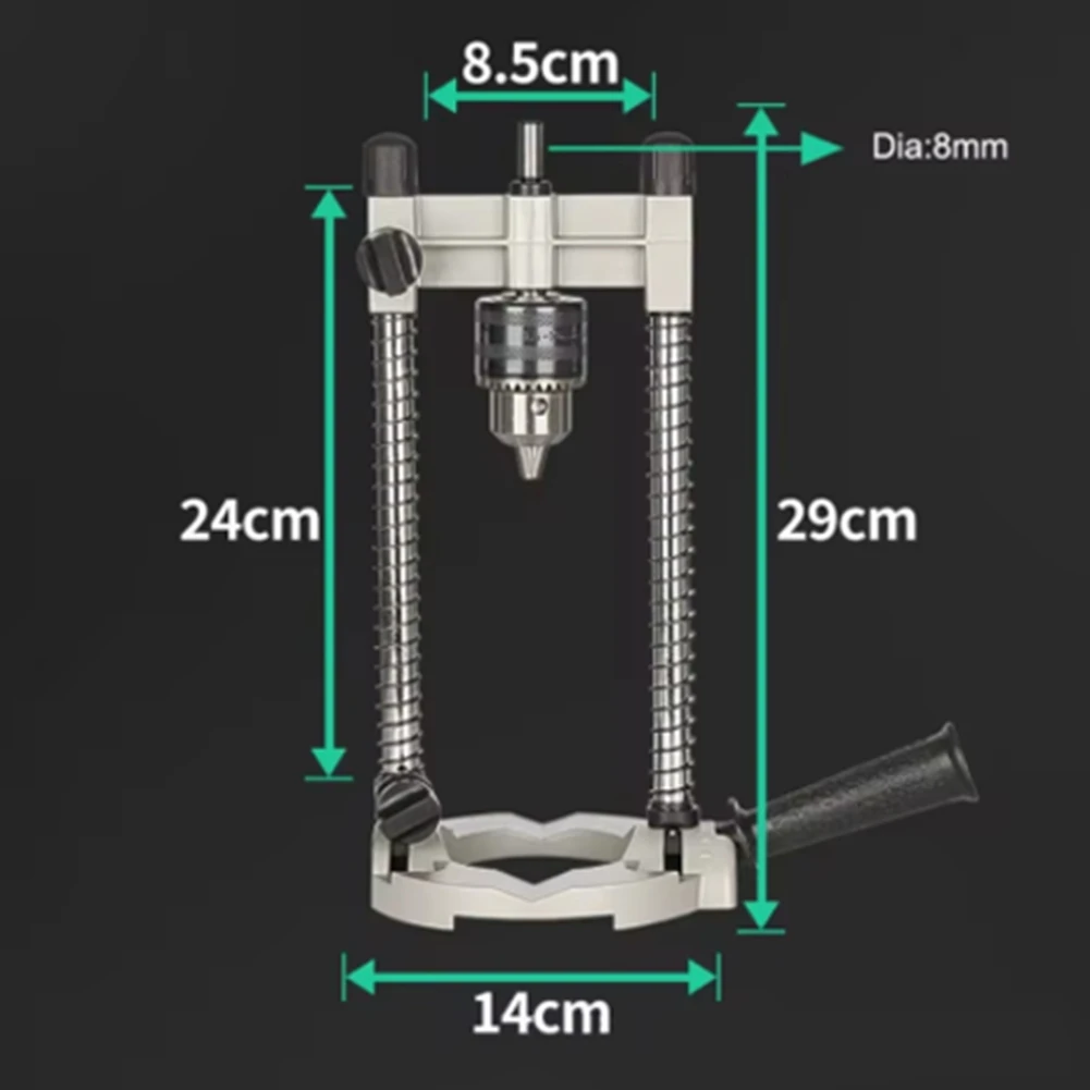 【Fast Delivery】Adjustable Precision Drill Holder, Guide Stand With Pipe Holder And DIY Tool Features, Removable Handle