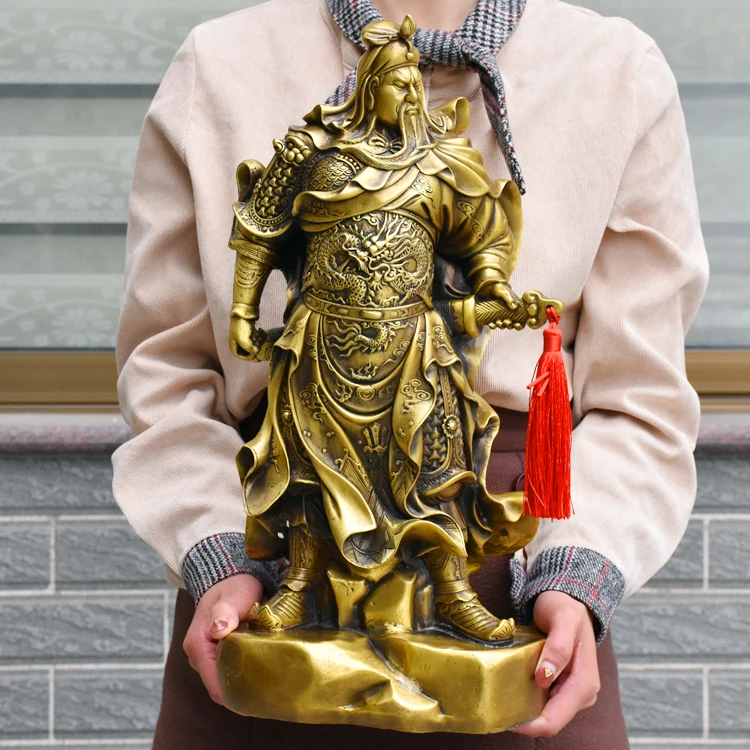 45CM large Huge home Porch lobby efficacious Protection efficacious Mascot Martial god of wealth guan gong Guandi FENG SHUI ART view 4