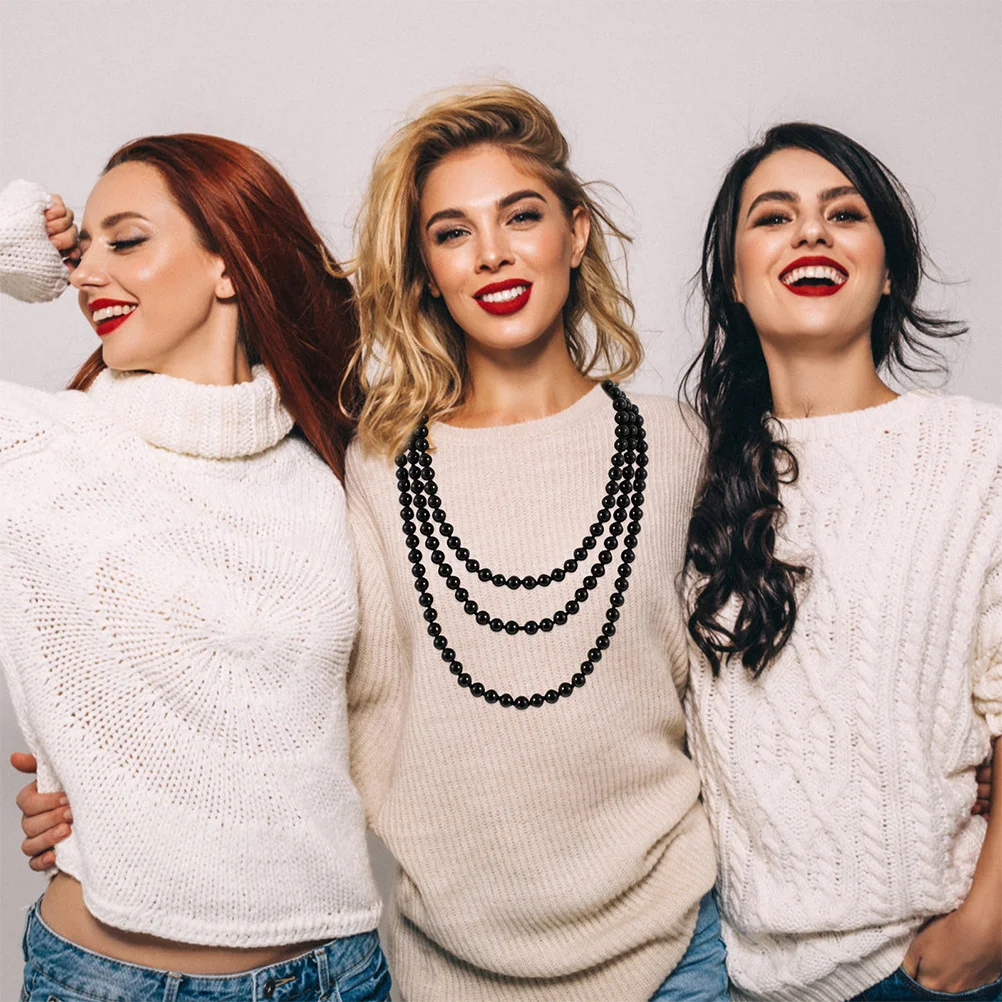 

2 pcs 150Cm Long Sweaters Chain Faux Pearl Necklace For Women Adjustable Simulated Pearl Pendant Sweaters Necklace Bohemia Style