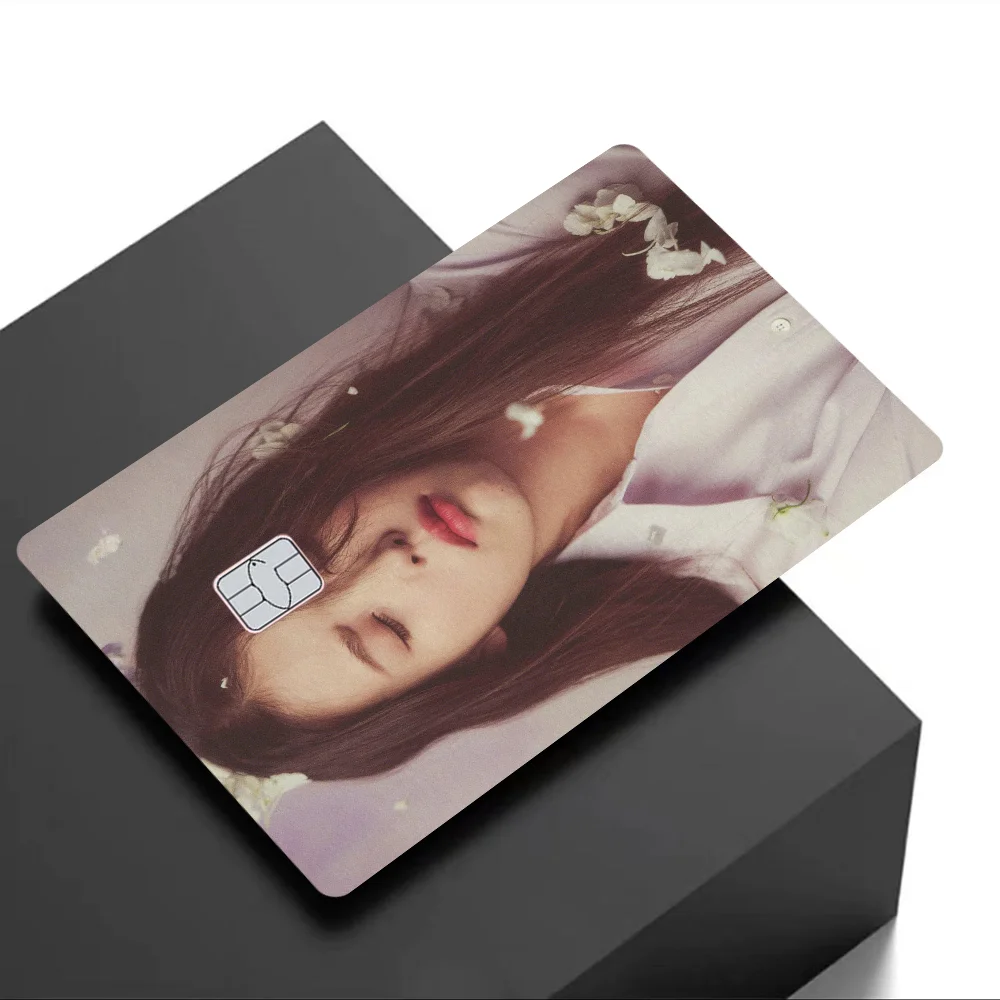 Korean Singer Lee Ji Eun IU Anmie Sticker Film Skin Cover For Credit Card Debit Bank Card Front