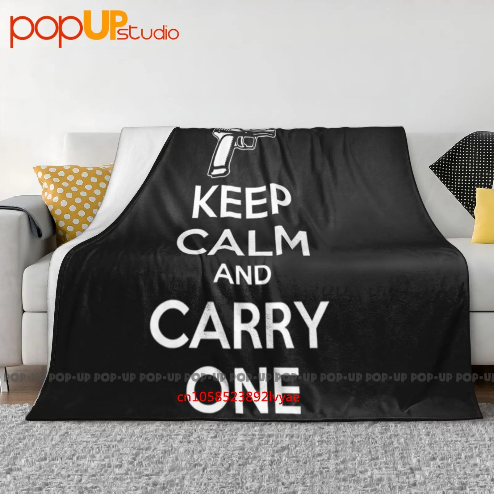 Keep Calm And Carry One Pistol 2nd поправка Gun Control Ультра-мягкое одеяло Одеяло Зимний чехол для дивана Чехлы на кровать