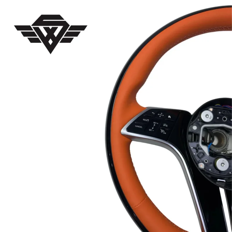 Top Quality Premium Peach Wood  Leather Car Steering Wheel Fit for Mercedes Benz 808 W221 W218 223Y 809P  Classic Style