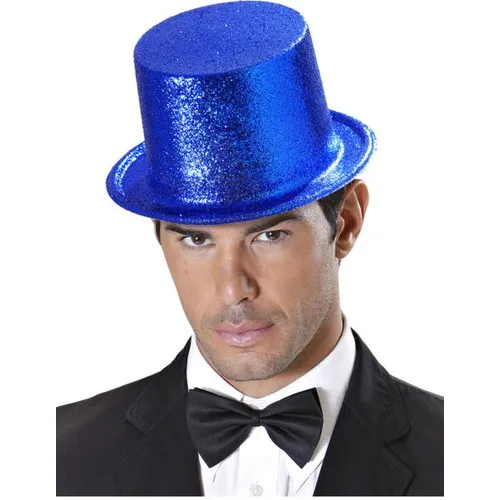 Aydınlı Party Accessory Dark Blue Color Long Plastic Silvery Party Şapkası