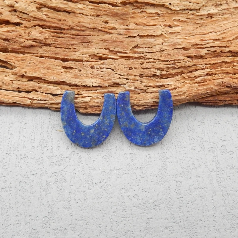 

Natural Stone Lapis Lazuli Nugget Shape Cabochon Beads( Can be Drilled ) DIY Fashion Jewelry Making Accessories 14x2mm 1.2g