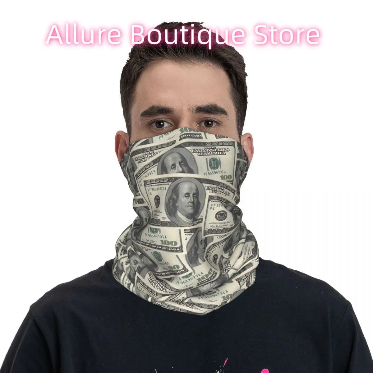 100ドル札 バンダナ ネックカバー ラップ スカーフ バラクラバ サイクリング ユニセックス 大人用 通気性