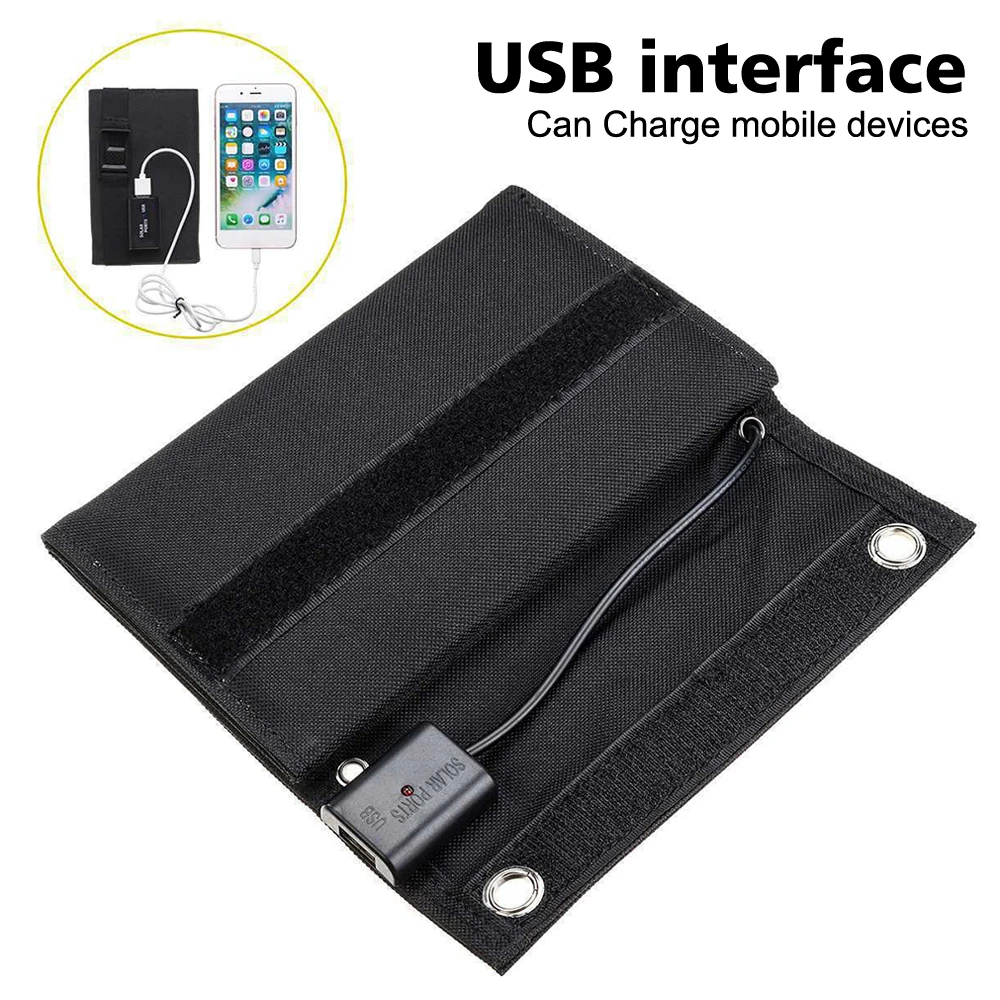 Panel Solar portátil de 15W, tablero de celda de carga rápida de 5V, batería de carga de emergencia para exteriores, Camping, senderismo, cargador de teléfono de viaje