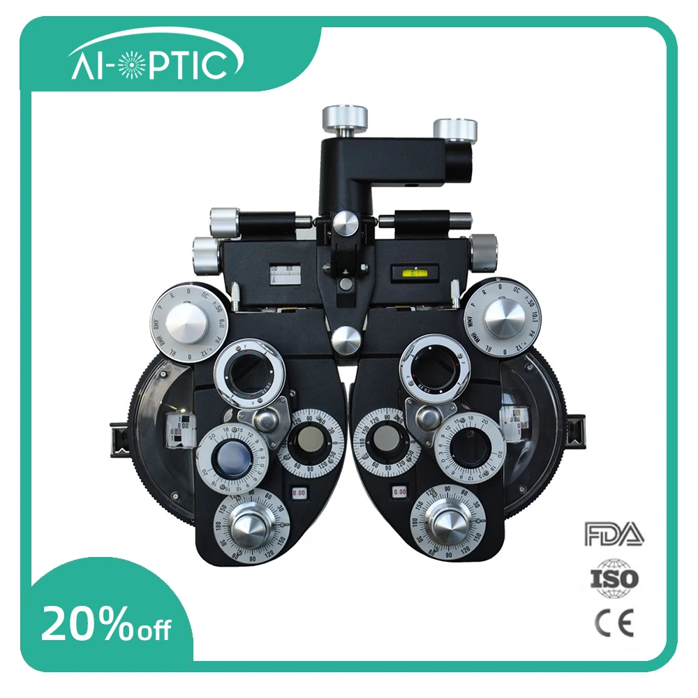 Optics Instruments Auto Phoropter Ophthalmic Manual Eye Tester View Test Minus Cylinder Lenses VT-10C