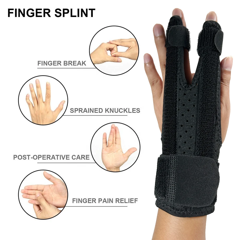 Finger Splint for Trigger Finger, Mallet Finger & Hand Fracture, Adjustable Brace for Index/Middle/Ring/Little Finger Support view 2