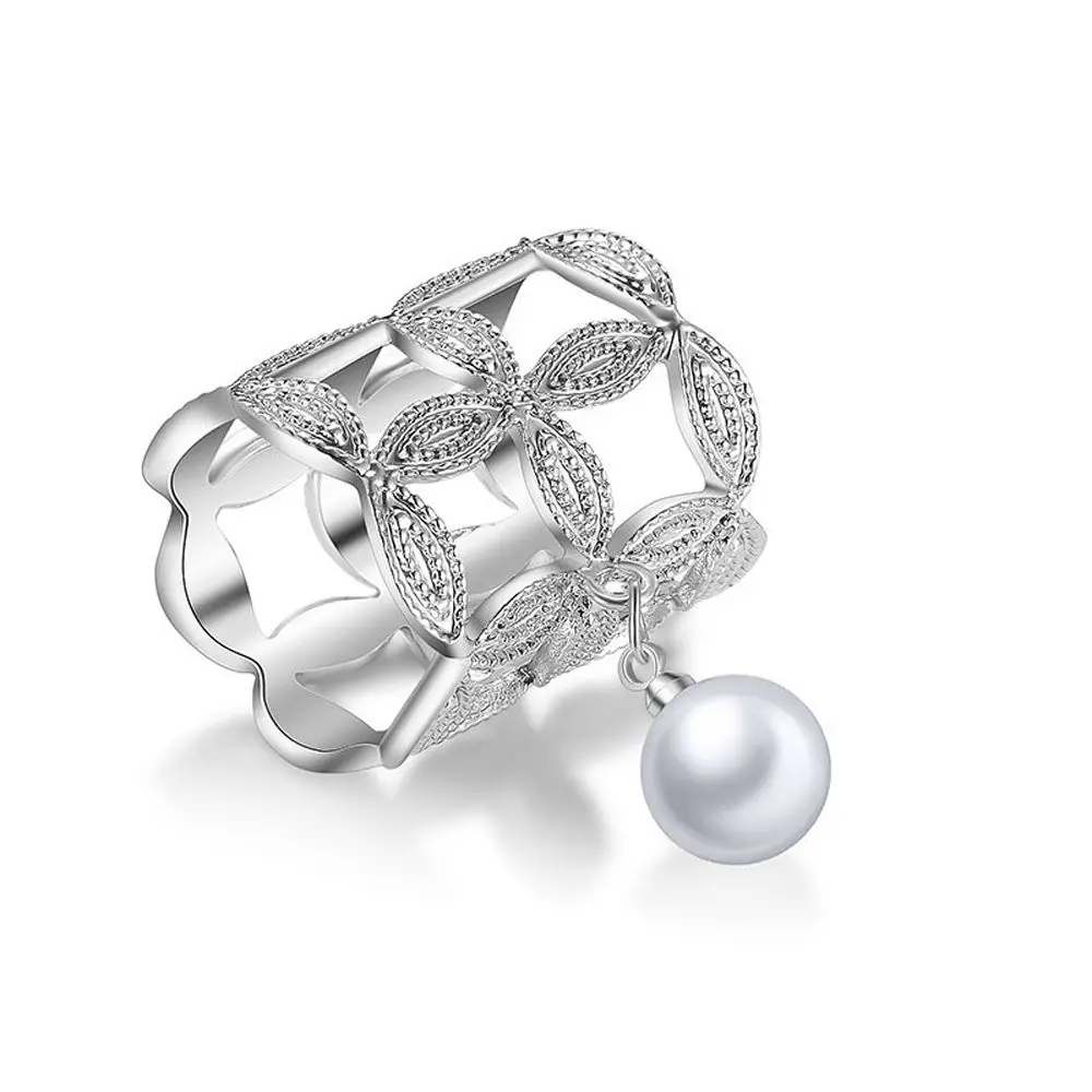 Vintage Fashion Clothing Accessory Metal Flower Elegant Pearl Scarf Buckle Shawl Buckle Women Brooches