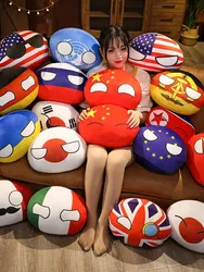 Country Ball Toys Plush Polandball Hand Warmer Pillow Countryball USSR USA FRANCE RUSSIA UK JAPAN GERMANY ITALY Decor