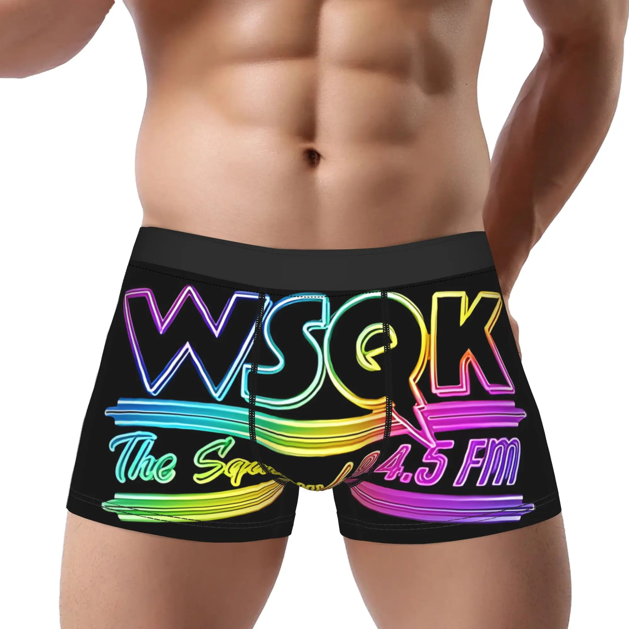 

Мужские трусы-боксеры с логотипом WSQK для взрослых 18+, дышащие шорты-боксеры