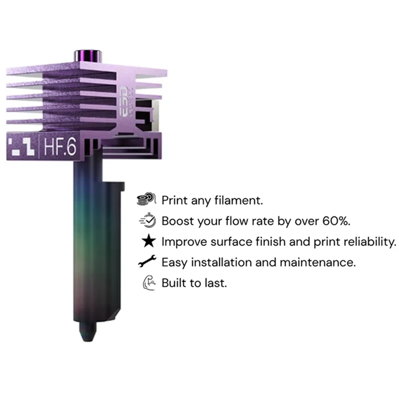 Super Sale E3D High Flow ObXidian HotEndfor Hotend High-Precision Nozzles for Bambulab A1/A1 Mini Printer Accessories 0.4mm