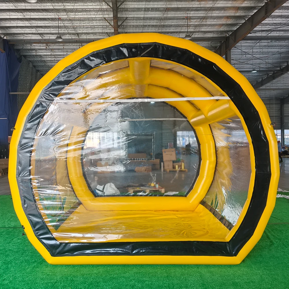 Outdoor Inflatable Glamping Pod - Easy-Setup Transparent Air Tent Portable Lightweight Camping Cabin with Full View for Backyard