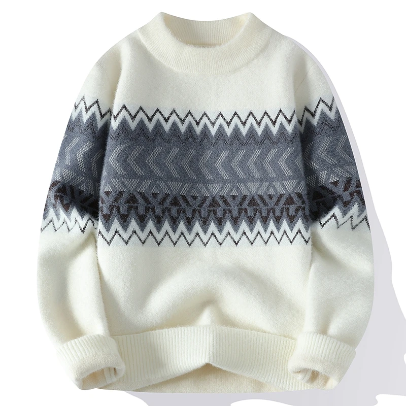 Suéteres de lana con patrón de rayas para hombre, suéteres gruesos, suéteres de moda, Otoño, MY0799, nueva llegada, invierno, 2023
