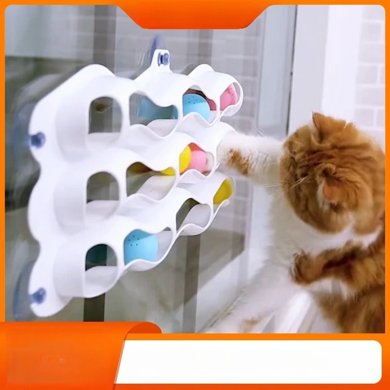 

Upgraded Version of Three-layer Cat Track Cat Toy Wall Suction Cup Kitten Toy Self-hi Cats Scratch Toy Package Supplies