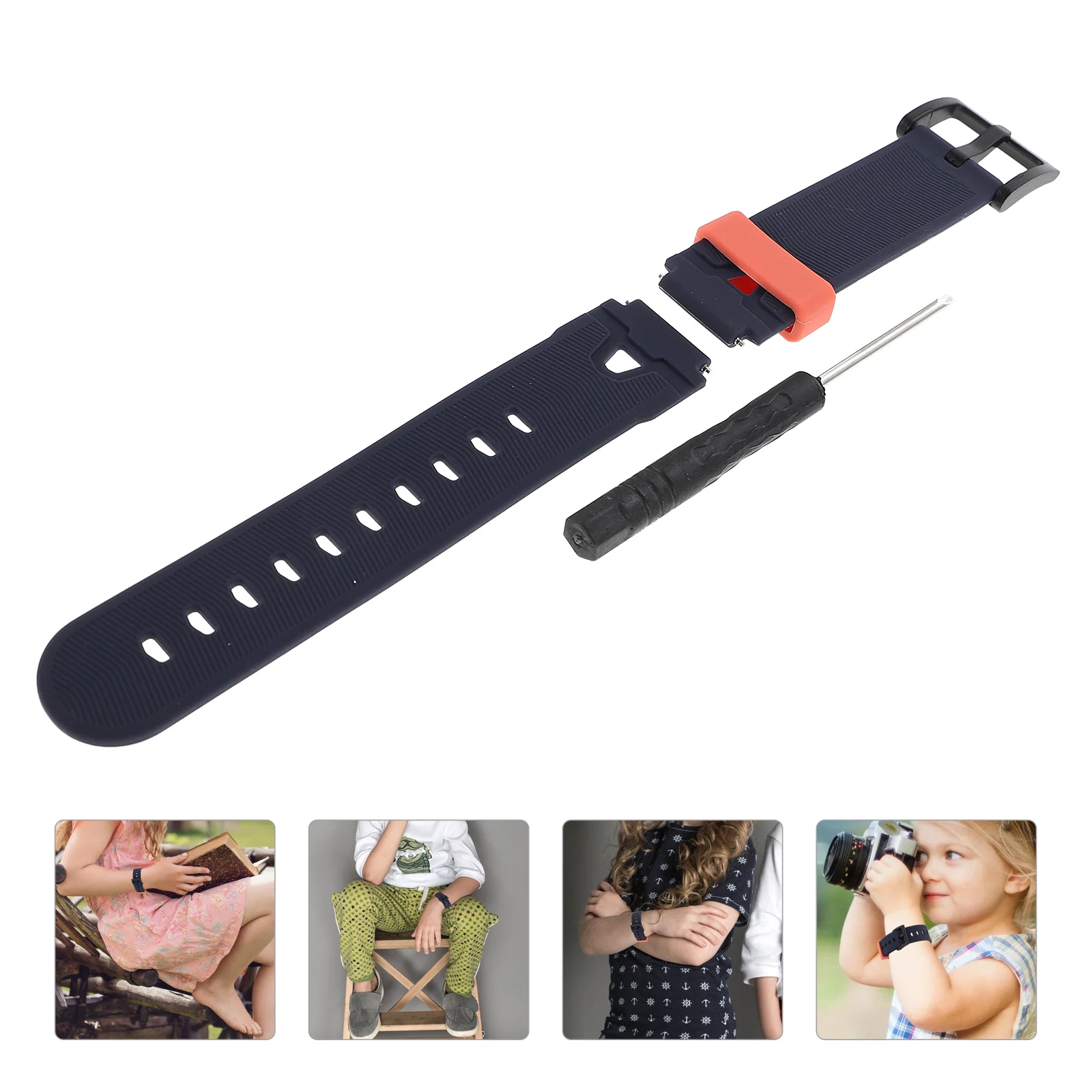 

360 Watch Strap Kids Watchband Phone Accessories Pretty Soft Silica Gel Replacement Moderate Softness
