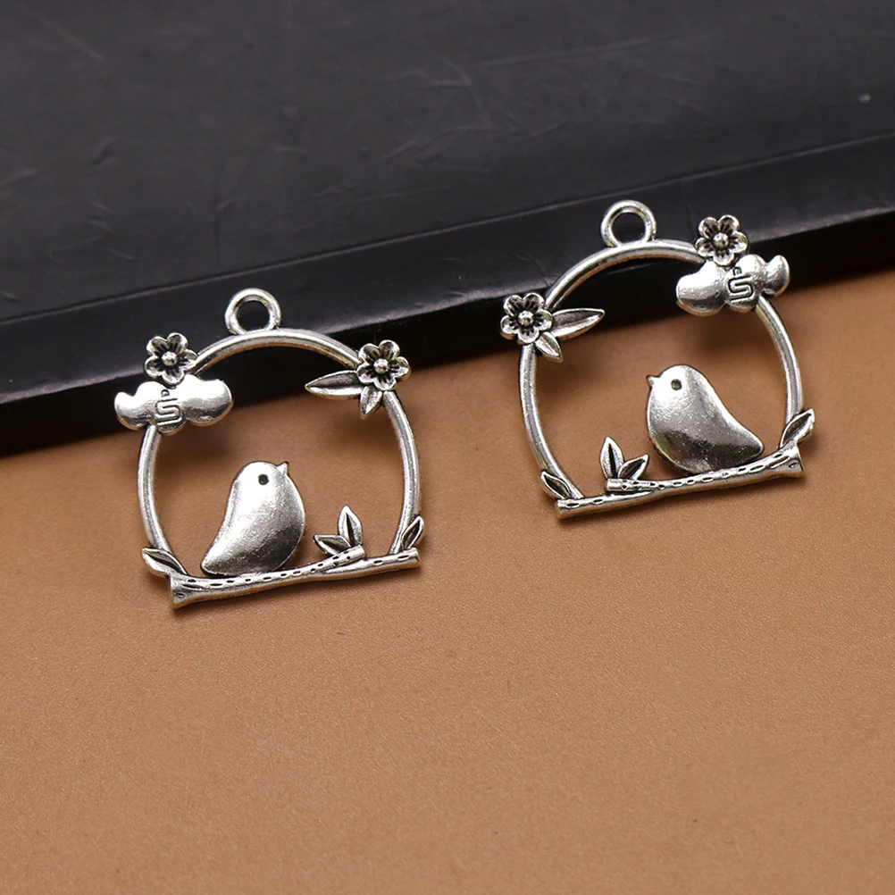 

20 Pcs Alloy Bird Pendant Charm Simple Stylish DIY Jewelry Making Accessories For Necklace Bracelet Earrings Gift Pendant Set