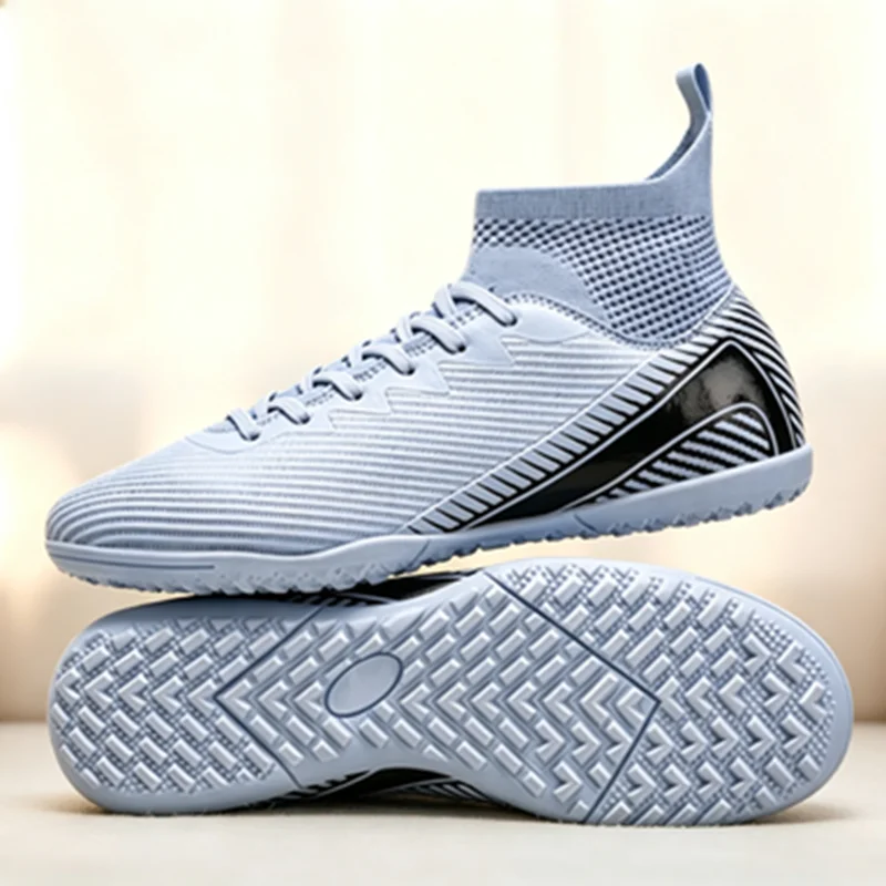 Daily Basic TF Soccer Boots Adults Breathable PU Fabric Bendable Rubber Sole Anti-slip Wear-resistant Amateur Turf Practice Boot