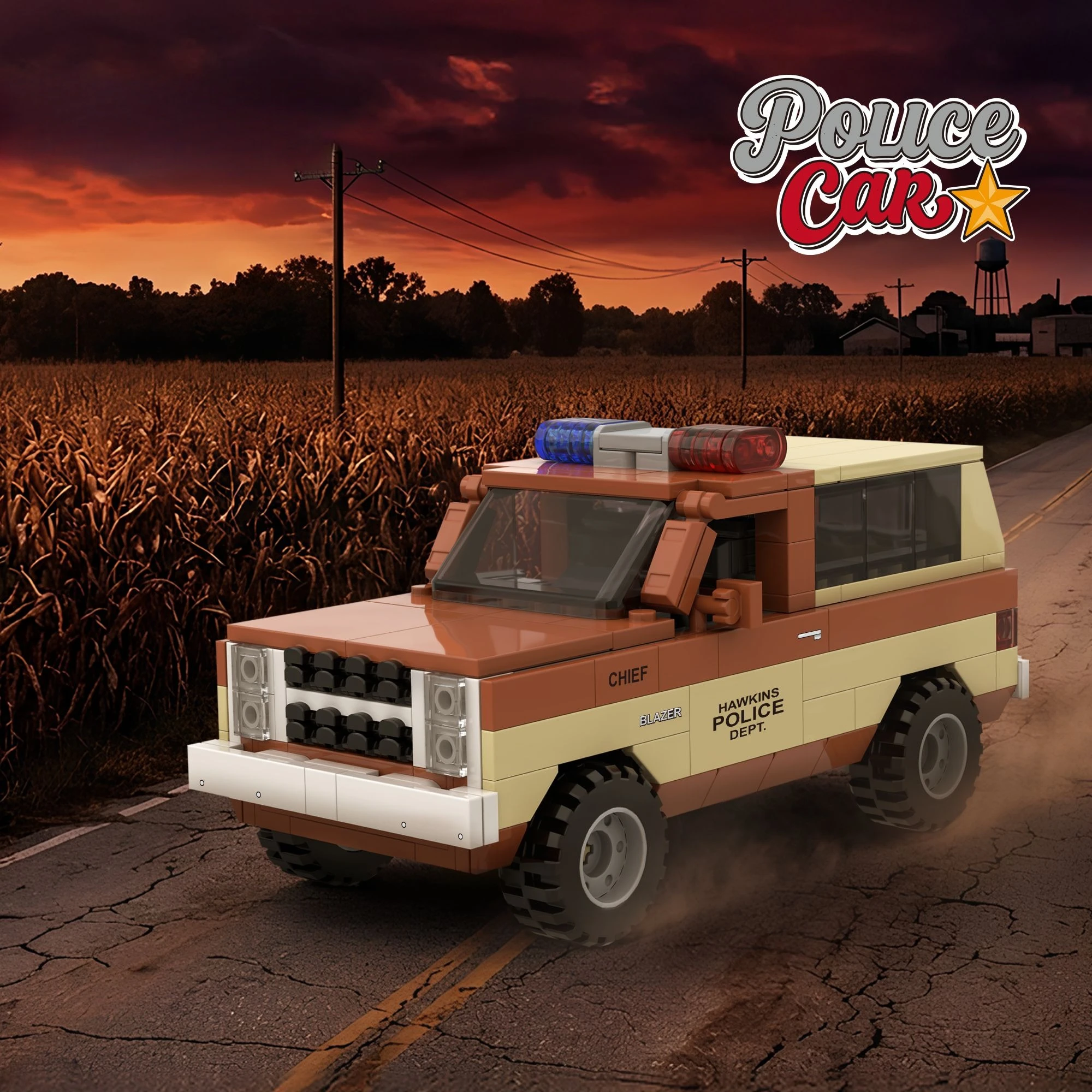 

428PCS City Patrol Vehicle Building Blocks MOC Technical Tactical Security Car Model Bricks Assembly Set Adults Display Gifts