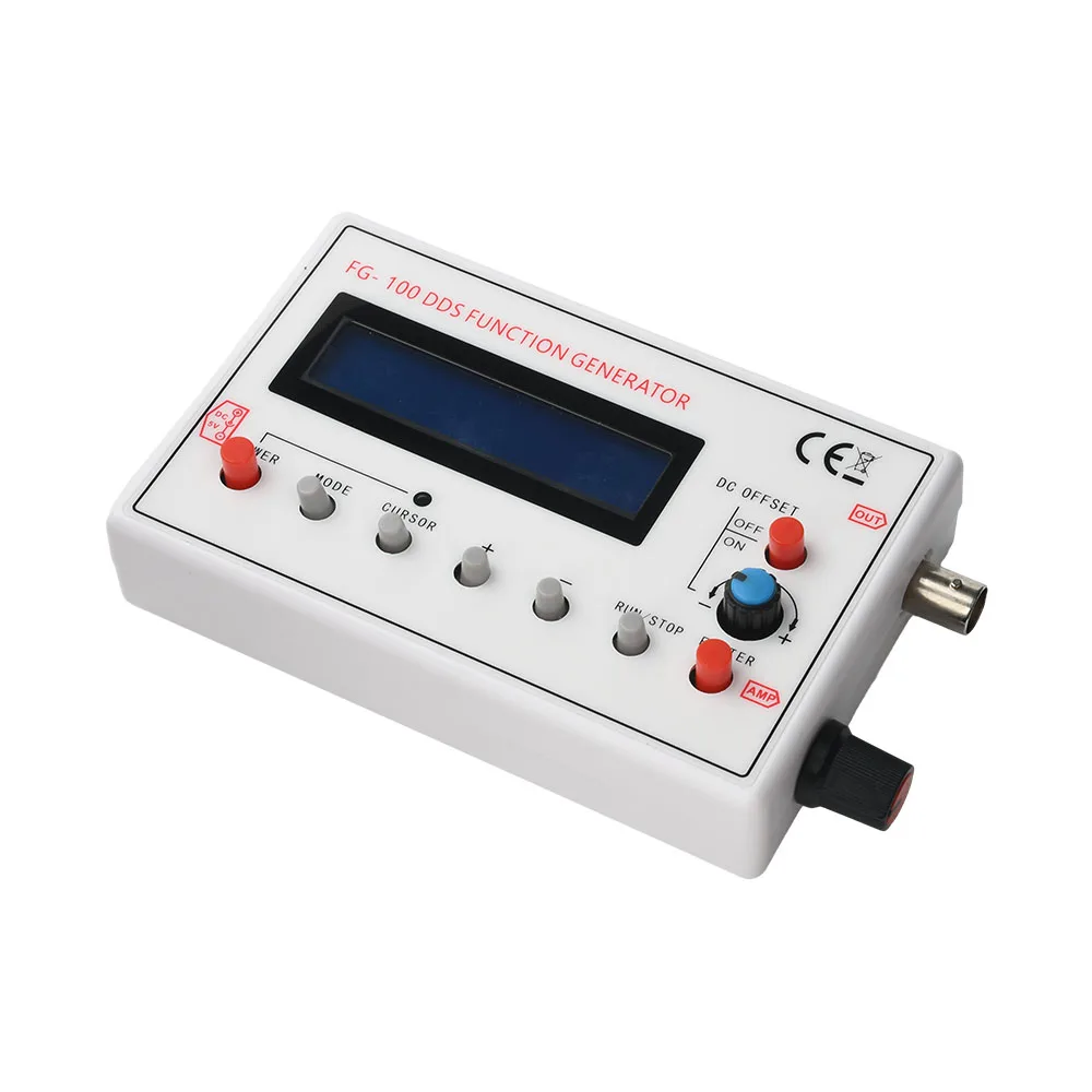 

FG-100 Функция DDS Генератор сигналов 1 Гц-500 кГц Модуль источника сигнала Синус + квадрат + треугольная + зубчатая форма сигналов постоянного тока 3,7-10 В