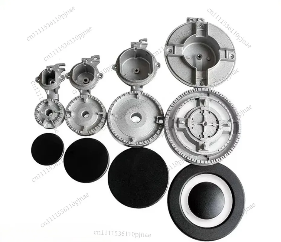 Gas Stove Burner Head Set with Flame Cap, Universal Replacement Parts for Built-in Oven & Kitchen Cooktop