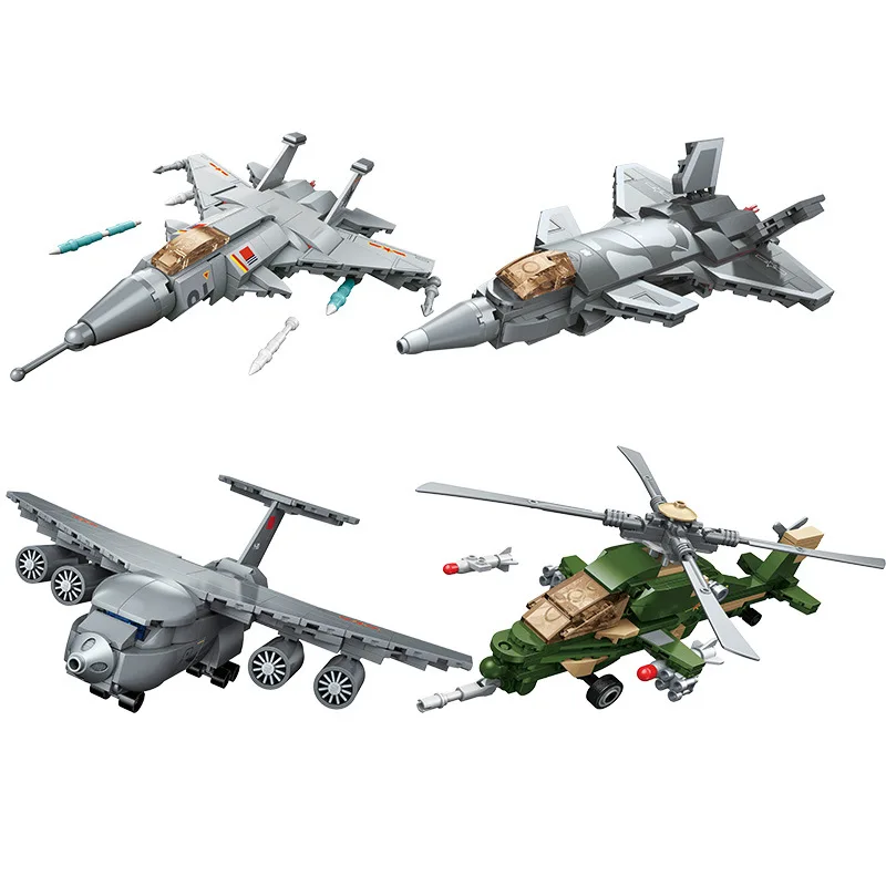 

MOC вертолет, строительные блоки, истребитель, реактивный самолет, спасательная машина, кирпичи, транспортный самолет, игрушка «сделай сам» для детей, Рождество